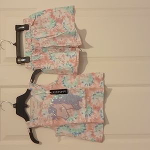 Kidtopia Unicorn embellished 2 piece short set new with tags size 5